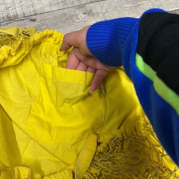 Vintage Jeffrey Lawrence for Lawrence Bentley Yellow Metallic Fishnet Hobo Bag - Picture 7 of 10